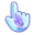 Materials Glass with a Feather Blue Purple Pointer
