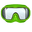 Swim Fins and Diving Mask Green Pointer