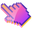 3D Sunset Pixel Pink Purple Pointer
