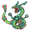 Pokemon Rayquaza Pixel Green Pointer