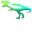 Minimal Gradient Tyrannosaurus Rex Green Cyan Pointer