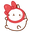 Molang with a Red Ribbon White Pointer