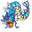 Pokemon Magikarp and Gyarados Pixel Blue Pointer