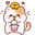 Cute Panicking and Happy Cat White Orange Pink Pointer