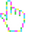 White Icing with Colorful Sparkles Pixel Blue Pink Pointer