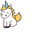 VSCO Girl Tiny White Unicorn Yellow Pointer