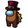 Among Us Brown Steampunk Character Dark Red Pointer