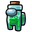 Among Us Green Poison Character Cyan Pointer