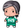 Chibi Squid Game 3 Player 149 aka Jang Geum-ja Green Gray Pointer
