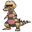Pokemon Sandile and Krokorok Pixel Yellow Gray Pointer