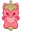 Cute Strawberry Kitty Pink Red Pointer