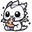 Kawaii Little Dragons White Gray Pointer