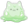 Squishy Slug Cats Green Pointer