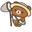 San-X Rilakkuma Chairoikoguma Playing in a Garden Brown Pointer