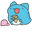 Cute Bugcat Capoo with Cola and Ice Cream Blue Pink Pointer