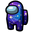 Among Us Purple Cosmic Character Blue Pointer