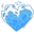Ice and Water Hearts Blue Pointer