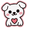 VSCO Girl Charming Puppy White Pink Pointer