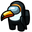 Among Us Black Toucan Character Orange Pointer