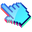 3D Sky Blue Pixel Cyan Pointer
