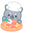 Cute Gray Cat Cooking Pizza Gray Orange Pointer