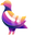 Minimal Gradient Purple Pigeon Orange Pointer