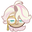 Cookie Run Camellia Cookie and a Brush White Pink Pointer