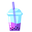 Minimal Purple Bubble Tea Blue Pointer