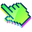 3D Grass Green Pixel Pointer