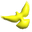 Simple 3D Yellow Dove of Peace Bird Pointer