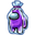 Among Us Purple Fruit Drop Candy Character Pointer