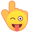 Silly Winking Smiley Yellow Orange Pointer