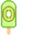 Strawberry and Kiwi Popsicles Pixel Green Pointer