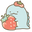 San-X Sumikko Gurashi Strawberry Nisetsumuri and Tokage Red Blue Pointer