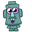 Moshi Monsters Rocky the Baby Blockhead Gray Teal Pointer