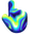 Green and Blue Fluid Lights Pointer