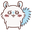 Kawaii Chiikawa Playful Momonga White Blue Pointer