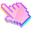 3D Cotton Candy Pink Pixel Purple Pointer
