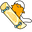 Gudetama Skater Yellow Orange Pointer