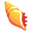 Minimal Gradient Conch Shell Orange Yellow Pointer
