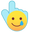 Smiling Face with a Tear Smiley Blue Yellow Pointer