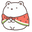 San-X Penguin and Shirokuma in Watermelon Outfits White Red Pointer
