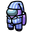 Among Us Purple Character in Pajamas Blue Pointer