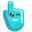 Turquoise Smile Blue Green Pointer