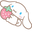 Sanrio Cinnamoroll in a Strawberry Hat White Pink Pointer