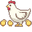 Tiny Chicks and Chicken Pixel White Yellow Pointer