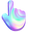 Holographic Pastel Fluid Purple Blue Green Pointer