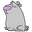2 Stupid Dogs Little Dog and Big Dog Gray Purple Pointer