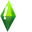 Minimal Gradient The Sims Plumbob Green Pointer