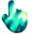 Sunny Forest Lights Green Teal Pointer
